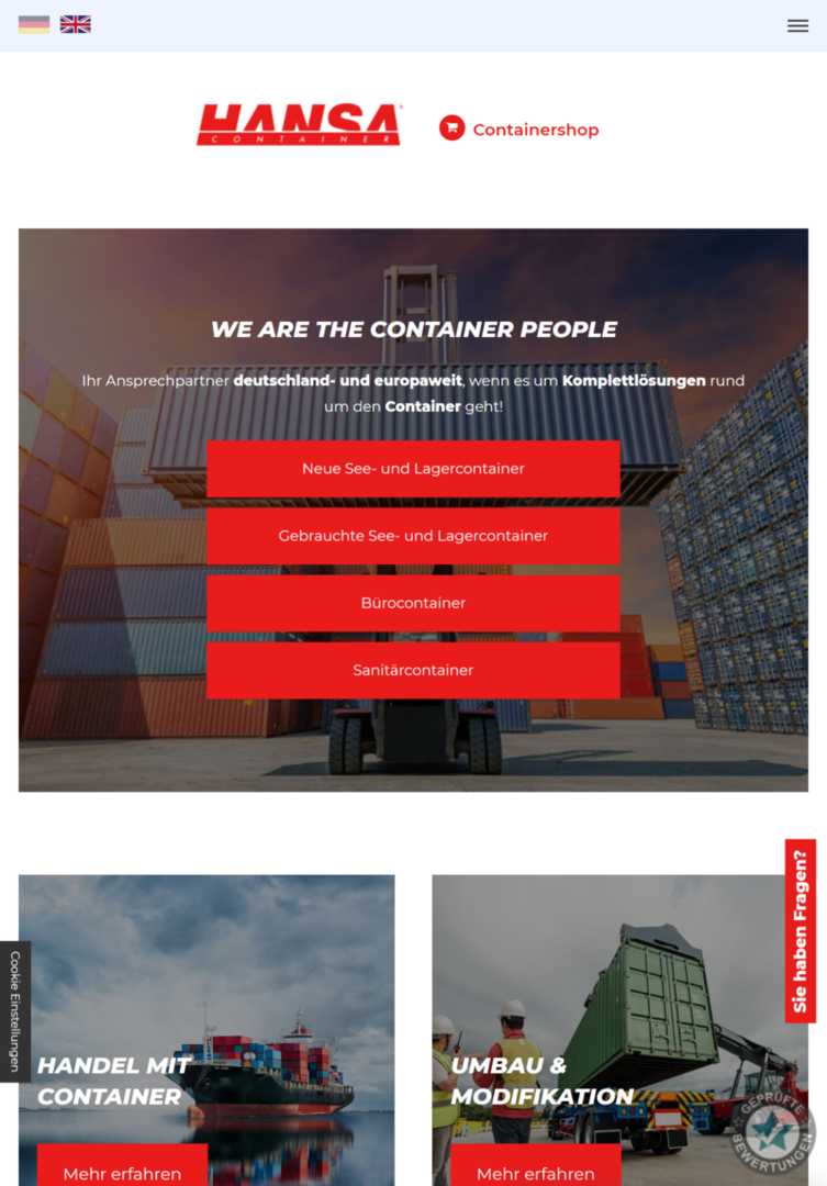 HCT Hansa Container Trading | Tablet